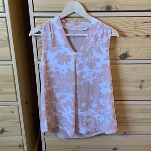 Worthington Pink and White Floral Tank Top Size Medium
